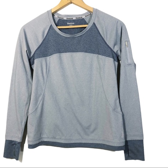 Reebok Active Long Sleeve Workout Tee Gray Women's Size Small - Picture 1 of 5